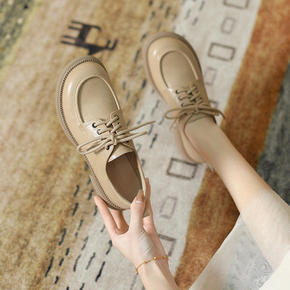 Ortho Welt Leather Lace-Up Shoes, British Style