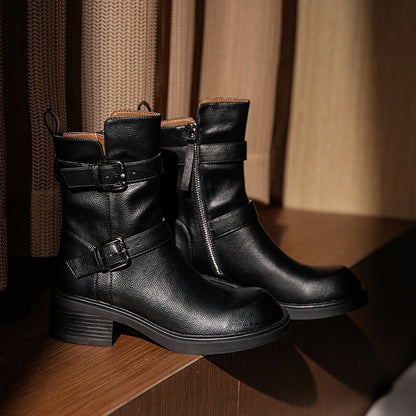 Ortho Welt Ankle Boots - Double Buckle, Orthopedic Comfort