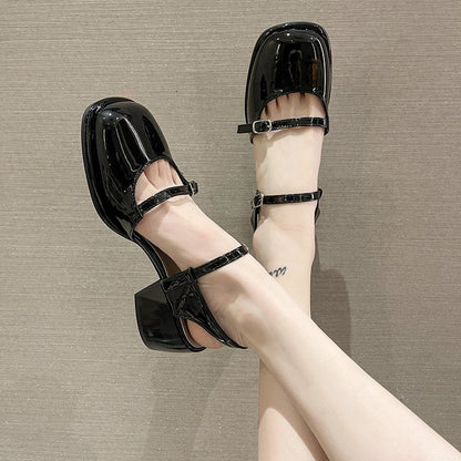 Ortho Welt Mary Jane Shoes - Korean Style, Thick And Unique Heel