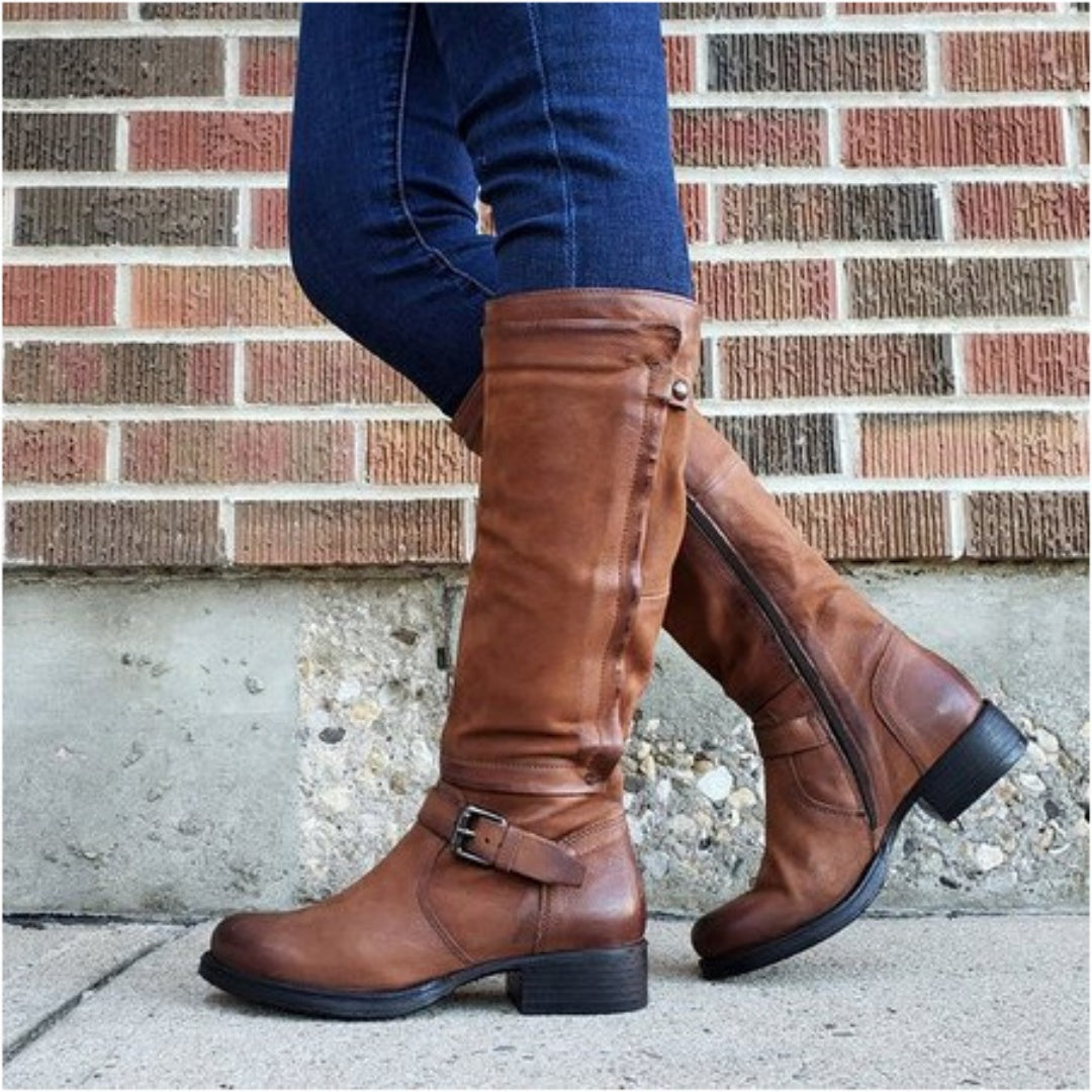 Ortho Welt High Leg Orthopedic Boot - Low Heel Comfort