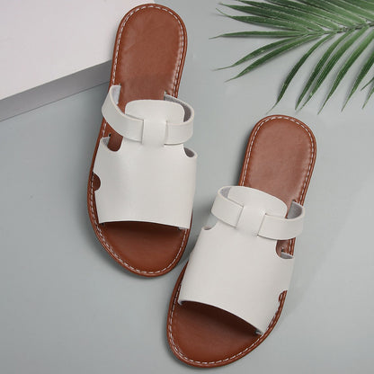 Ortho Welt Plain Flat Slippers - Casual Elegance