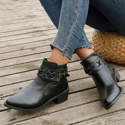 Ortho Welt Leder-Ankle-Boots – Orthopedic, Stabiler Absatz