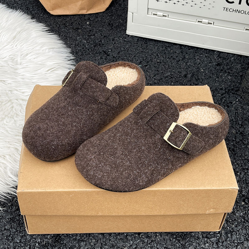 Ortho Welt Wool And Cotton Slippers - Casual Elegance