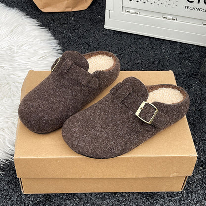 Ortho Welt Wool And Cotton Slippers - Casual Elegance