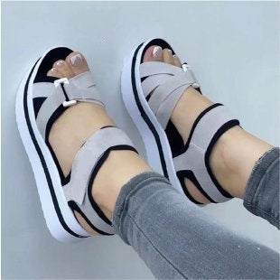 Ortho Welt Bandage Design Platform Sandals - Unique Summer