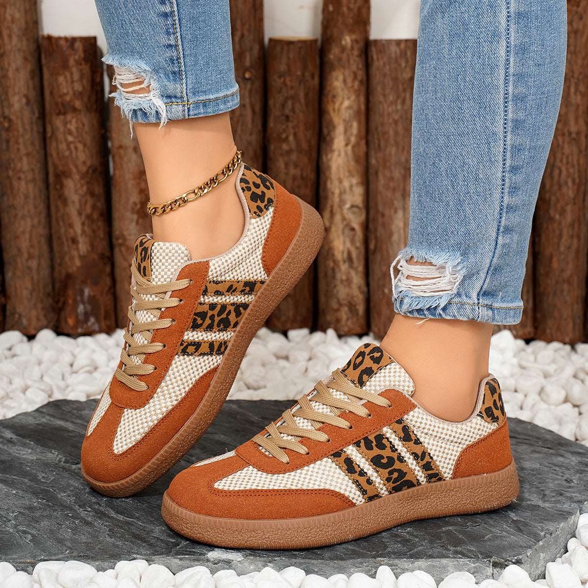 Ortho Welt Colorful Retro Lace-Up Ballet Flats - Unique And Trendy