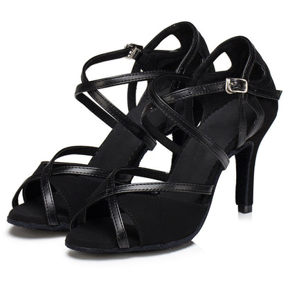 Ortho Welt Unique Black Stiletto Heels For Latin Dance And Ballroom