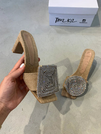 Cecilia | Sandalen mit Blockabsatz – Komfortables Material mit eckiger Zehenpartie