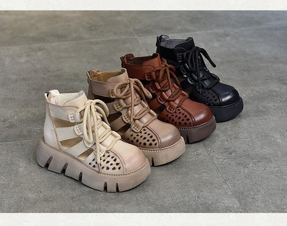 Ortho Welt Damen Orthopedic Plateau-Sneaker - Gladiator Look