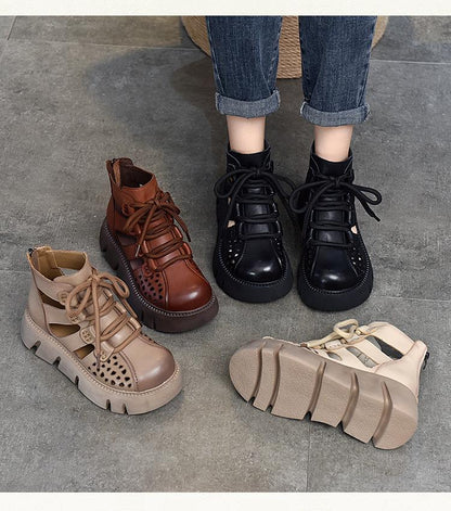 Ortho Welt Damen Orthopedic Plateau-Sneaker - Gladiator Look