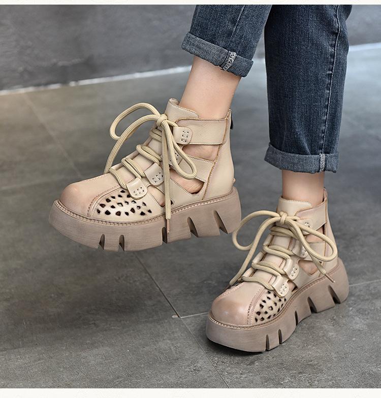 Ortho Welt Damen Orthopedic Plateau-Sneaker - Gladiator Look