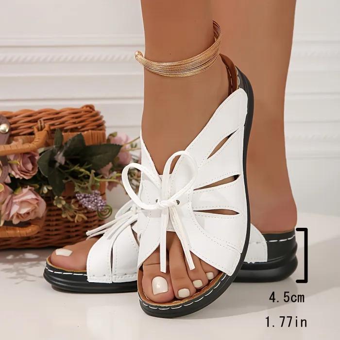 Jennifer | Orthopädische Sandalen mit Schmetterlingsausschnitt und Schnürung