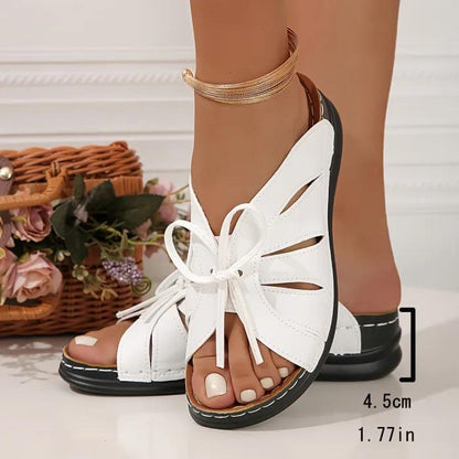 Jennifer | Orthopädische Sandalen mit Schmetterlingsausschnitt und Schnürung