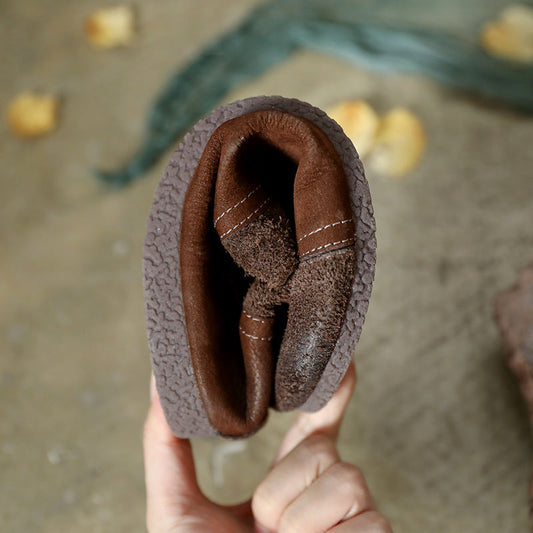 Kaylee | Handgefertigte orthopädische Slipper aus weichem Leder