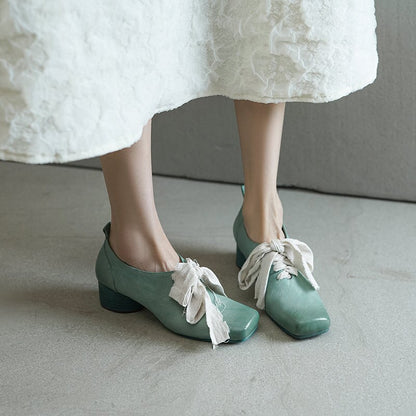 Ortho Welt Damen Lederschuhe - Orthopedic & Vintage Bow