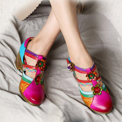 Ortho Welt Mary-Jane Pumps - Orthopedic Floral Vintage