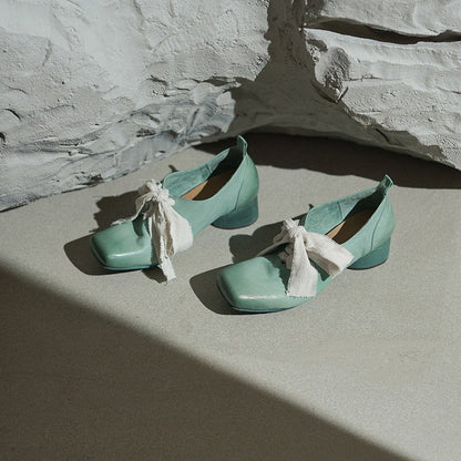 Ortho Welt Damen Lederschuhe - Orthopedic & Vintage Bow