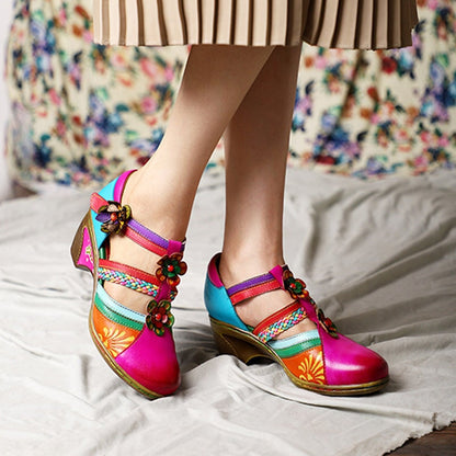 Ortho Welt Mary-Jane Pumps - Orthopedic Floral Vintage