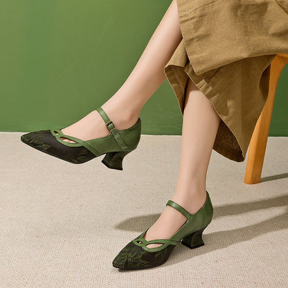 Ortho Welt Mary Jane Pumps – Orthopedic Vintage Green