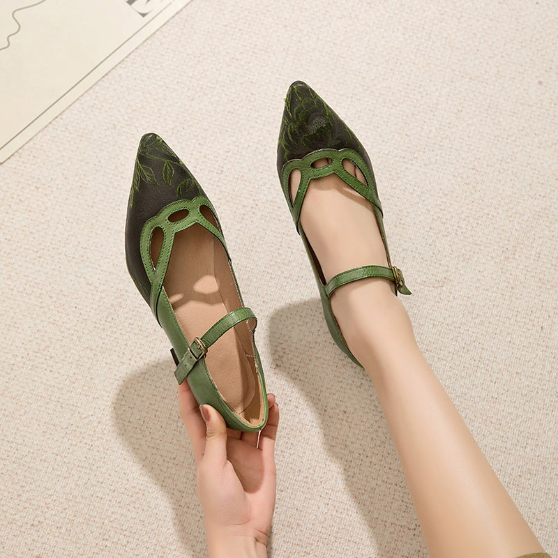 Ortho Welt Mary Jane Pumps – Orthopedic Vintage Green