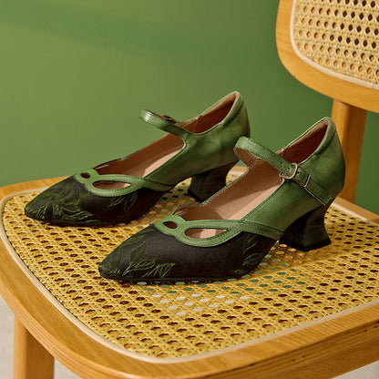 Ortho Welt Mary Jane Pumps – Orthopedic Vintage Green
