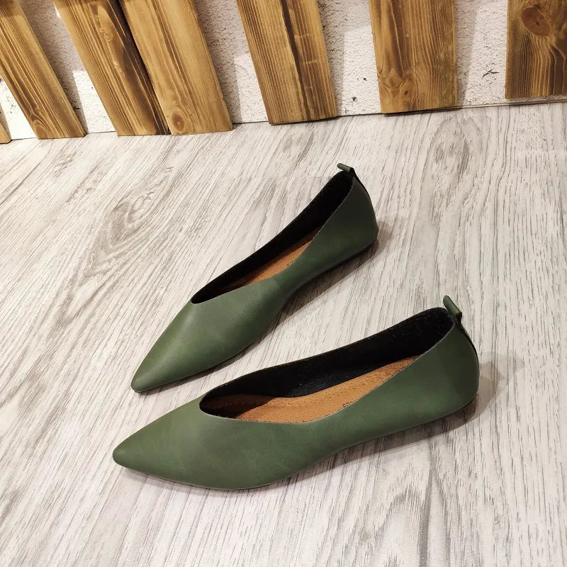 Ortho Welt Damen-Ballerinas - Orthopedic & Spitzer Zehenpartie