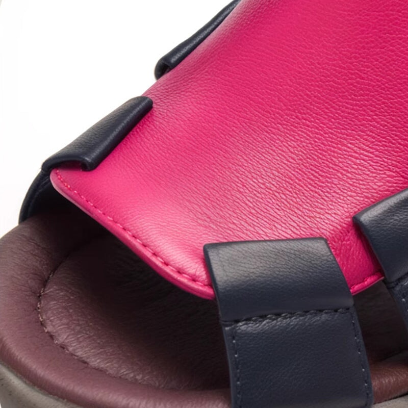 Joan | Orthopädische Damen-Slipper aus Leder mit offener Zehenpartie und hohem Tragekomfort