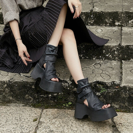 Ortho Welt Retro Plateau Sandalen – Orthopedic Komfort