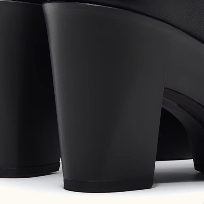 Jada | Damen-Stiefeletten mit offener Zehenpartie und Blockabsatz