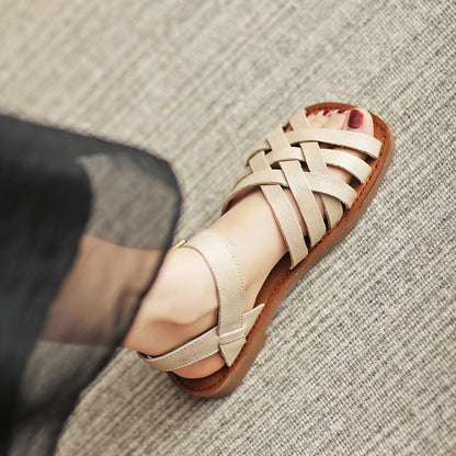 Ortho Welt Damen Orthopädische Ledersandalen - Verstellbar