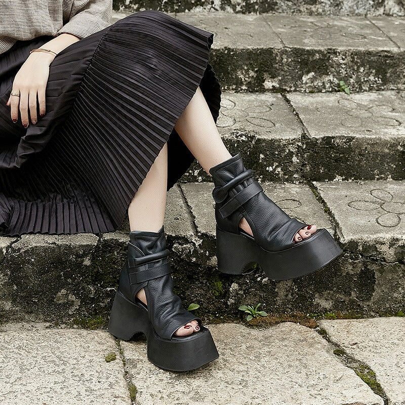 Ortho Welt Retro Plateau Sandalen – Orthopedic Komfort