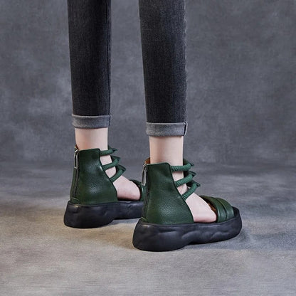 Ortho Welt Damen Orthopedic Plateau Gladiator Sandalen