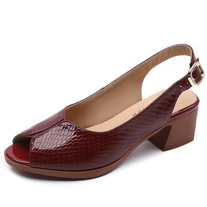 Caroline | Slingback-Sandalen mit Blockabsatz – Elegante Peeptoe-Sandalen für jeden Tag