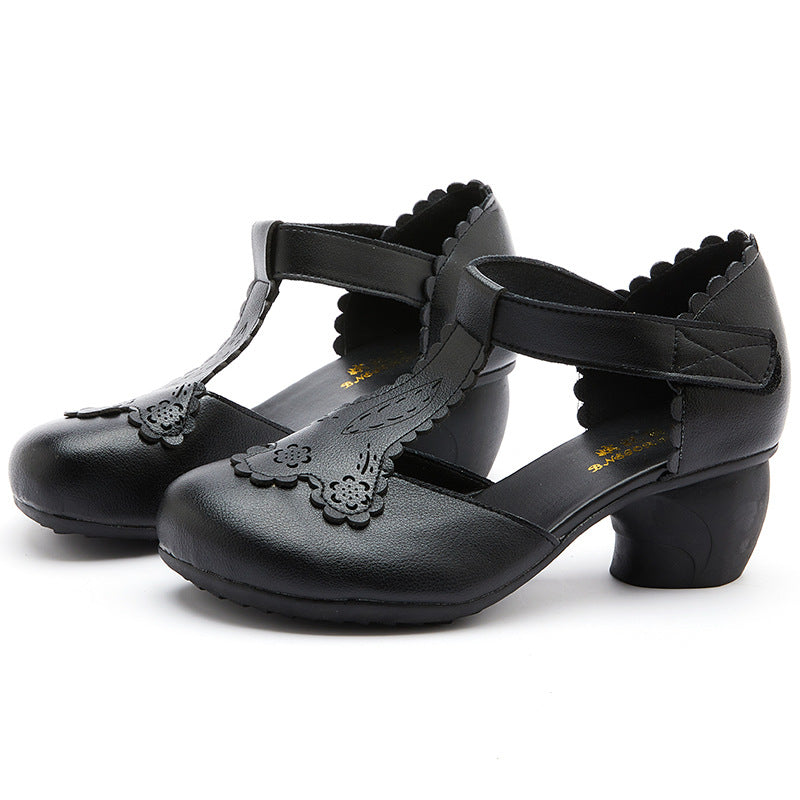 Ortho Welt Damen Orthopädische T-Riemen Vintage Schuhe