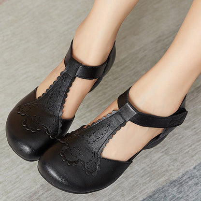 Ortho Welt Damen Orthopädische T-Riemen Vintage Schuhe